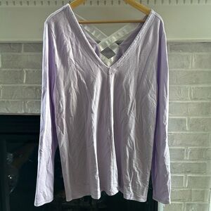 Lilly Pulitzer Light Purple Blouse lavender long sleeve work out top XXL like ne